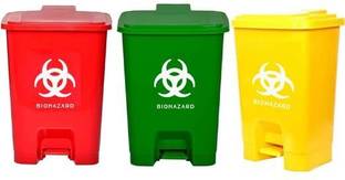 MEDISKY MEDISKY Plastic Step-On Bio-Hazard, Bio-Medical Waste Dustbin (20 Liters) Plastic Dustbin