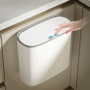 HASTHIP Automatic Trash Can 12L Hands Free Smart Waste Bin Wall Mount for Kitchen Office PP (Polypropylene) Dustbin