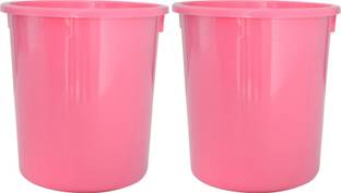 Heart Home Plastic Open Dustbin, Trash Bin, Garbage Bin, Waste Bin, 5Ltr.-Packof 2(Pink) Plastic Dustbin