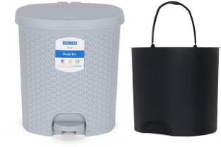 KOLORR Magnum 6L Garbage Waste Pedal Bin with Inner Bucket for Kitchen / Home / Office Plastic Dustbin