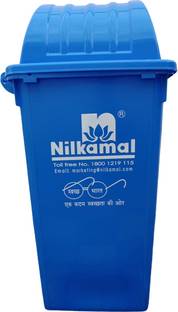 Nilkamal 80 Litre Blue Plastic Dustbin