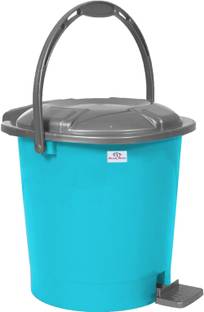 Heart Home Durable Plastic Pedal Dustbin With Handle,7 Litre (Sky Blue) Plastic Dustbin