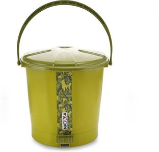 NAYASA Army Pedal Bin 109- 16.4 Ltrs Plastic Garbage Waste Bin With Lid and Handle Plastic Dustbin