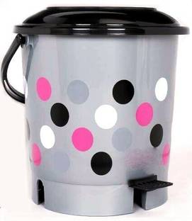 N H Enterprise New Premium Plastic Pedal Dustbin For Home / Kitchen / Bedroom ( 12 L - Grey ) Plastic Dustbin