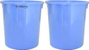 HOMESTIC by Kuber Industries Plastic Open Dustbin, Trash Bin, Garbage Bin, Waste Bin, 5Ltr Pack of 2 (Blue) Plastic Dustbin