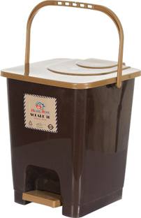 Heart Home Premium Plastic Pedal Dustbin 10 Ltr (Brown)-25_F_HHOME16409 Plastic Dustbin