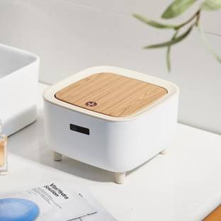 DHAVJ Modern Tissue Box with Lid and Legs / Desktop Wet Wipe Dispenser Organizer Plastic Dustbin