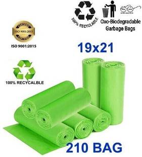 Shopative Medium (Green, Pack of 7)Oxo - Biodegradable Dustbin Bag Plastic Dustbin