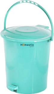 HOMESTIC by Kuber Industries Plastic Pedal Dustbin, Trashbin With Handle, 10 Liter (Sky Blue) Plastic Dustbin