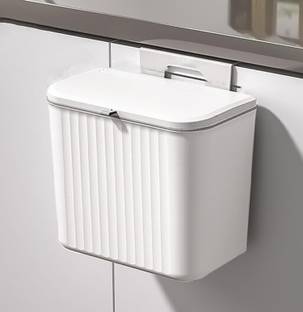 HOUSE OF QUIRK Hanging Kitchen Trash Can With Lid, Double-Sided Open Lid Design-7 Ltr Plastic Dustbin