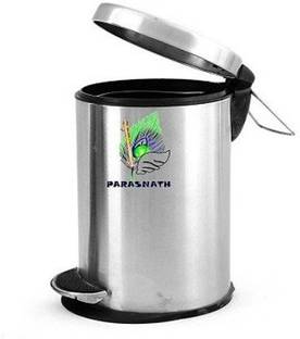 PARASNATH Stainless Steel Plain Pedal Dustbin (10"X15" - 11 Ltr) Stainless Steel Dustbin