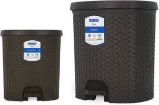 KOLORR Magnum 14L & 6L Combo Pedal Dustbin/Garbage Waste Bin with Lid for Home, Kitchen Plastic Dustbin