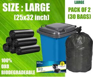 Ragoho Dustbin Large Covers O(15Bag ) Large 70 L Garbage Bag Pack Of 1 (15Bag ) Plastic Dustbin