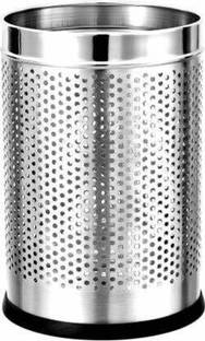 SteelManic Heavy Duty Stainless Steel Perforated Open Dustbin Garbage Bin for Home, Office, Kitchen, Bathroom (7 liters - 8" x 12", Pack of 1) Stainless Steel Dustbin