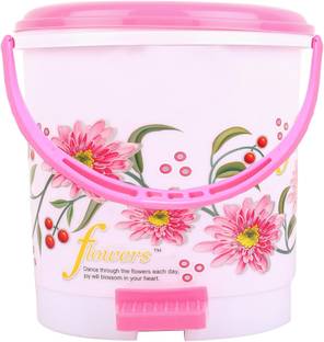 KUBER INDUSTRIES Virgin Plastic Medium Size Dustbin/Garbage Bin (Pink) CTKTC1971 डस्टबिन