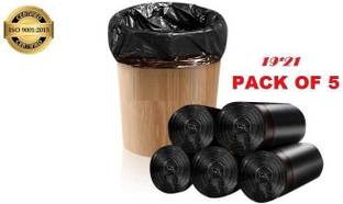 Shopative Medium (Black, Pack of 5)Oxo - Biodegradable Dustbin Bag Plastic Dustbin