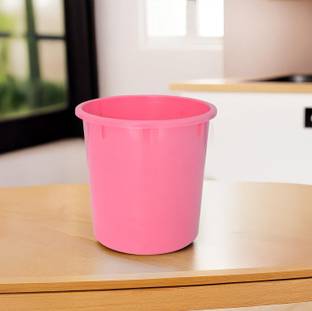 HOMESTIC by Kuber Industries Plastic Open Dustbin, Trash Bin, Garbage Bin, Waste Bin, 5Ltr. (Pink) Plastic Dustbin