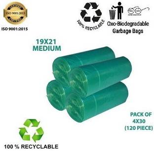 CARTLOG Medium (Green, Pack of 4)Oxo - Biodegradable Dustbin Bag Plastic Dustbin