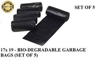 CARTLOG Biodegradable Garbage Bag - 17x19Inch - Large - Set of 5 Plastic Dustbin