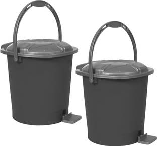 KUBER INDUSTRIES Pedal Dustbin|Waste Bin|Trash Can For Kitchen & Home With Handle,7 Litre Plastic Dustbin