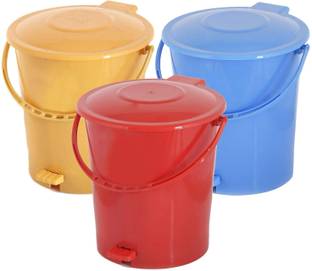 KUBER INDUSTRIES Garbage Bin with Handle / Plastic Dustbin