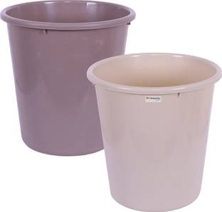HOMESTIC Plastic Garbage Dustbin For Kitchen|Bathroom|Office|7 LTR|066|Pack of 2|Multi डस्टबिन
