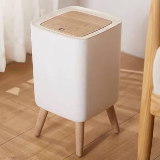 VGmax Luxury Garbage Dustbin Dog Proof Trash Can Push Top Trash Can Plastic Dustbin