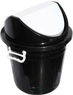 HOMESTIC by Kuber Industries Plastic Swing Lid Garbage Waste Dustbin for Home 30 Litres (Black) Plastic Dustbin