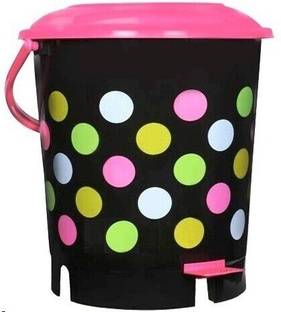 N H Enterprise New Modern Design Plastic Pedal Dustbin For Home, Bathroom, Office (12 L) - Pink Plastic Dustbin