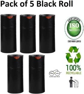 Shopative Medium (Black, Pack of 5) Oxo - Biodegradable Dustbin Bag Plastic Dustbin