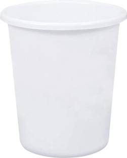 HOMESTIC by Kuber Industries Plastic Open Dustbin, Trash Bin, Garbage Bin, Waste Bin, 5Ltr. (White) Plastic Dustbin