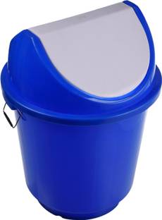 KUBER INDUSTRIES Plastic Swinging Lid Dustbin for Shop|Office|25 Liter|Blue Plastic Dustbin
