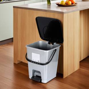 HOMESTIC by Kuber Industries Premium Plastic Pedal Dustbin 10 Ltr (Grey) Plastic Dustbin