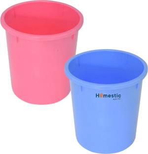 HOMESTIC by Kuber Industries Plastic Open Dustbin, Garbage Bin For Home 5Ltr.- Pack of 2 , Plastic Dustbin