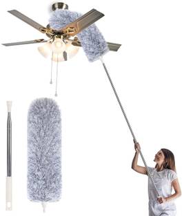 Q7 BRAND Fan Cleaning Duster with 100 inches Expandable Pole Handle Washable Duster Microfibre Wet and Dry Brush