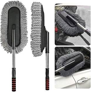 FABPRODUCTS Car Microfiber Duster, Car Microfiber Duster with Extendable Handle Wet and Dry Duster