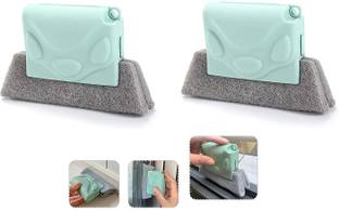 TrendCart Sliding Window Slot Track Groove Dust Cleaner Remover Brush Tool Sponge Wet and Dry Brush Wet and Dry Duster Set