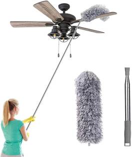 Q7 BRAND Cleaning Brush Feather Microfiber Duster with Extendable Rod Dust Cleaner Wet and Dry Duster