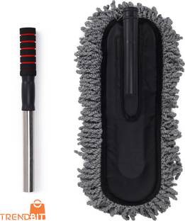TRENDBIT Car Cleaning Brush Microfiber Fixable Duster with Expandable Handle Wet and Dry Duster