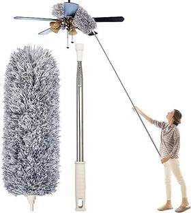 HENDEN Microfiber Feather Duster Bendable & Extendable Fan Cleaning Duster Wet and Dry Duster Set