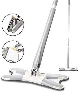 DHIYONIX 360 Spin Twist mop X Shape Microfiber Wringer Flat Floor Cleaning mop Microfibre Wet and Dry Brush