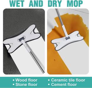 ASHGUJ Cleaning_- 360° Rotating Square Mop Wet and Dry Microfiber Cleaning Cloth