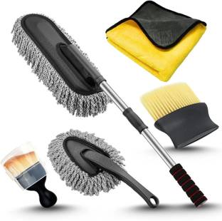 AHYRA 5 PCS Microfiber Car Duster Kit|Interior & Exterior Car Cleaning Detailing Tool Wet and Dry Duster Set