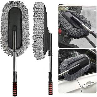 JAYAMBESALES Car Cleaning Brush Mop Adjustable Car Duster Wet and Dry Duster Wet and Dry Duster