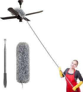 DHIYONIX 2024 Upgrade 1-8 feet Microfiber Ceiling Duster for Dust Cleaning with extendabl Wet and Dry Duster Set