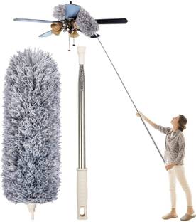 HM EVOTEK Fan Cleaning Duster with 100 inches Expandable Pole Handle Washable Duster Dry Duster
