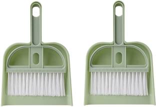 IndusBay 2 Pieces Mini Home Desktop Desk Cleaning Trash Shovel Brush Dustpan Set Plastic Dustpan