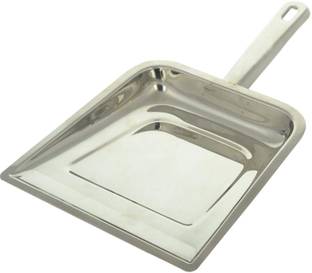 buybuddy Stainless Steel Dustpan 31 cm Supdi Dust Cleaner Stainless Steel Dustpan