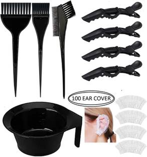E-DUNIA 12 Pcs Hair Bleach Kit Professional Hair Coloring Products BLACK Hairdye Mixing Bowl