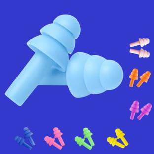 Naridream 4 Pairs Ear Plugs Soft Silica Gel Noise Reduction-Random Color (Multicolor)-w1 Ear Plug